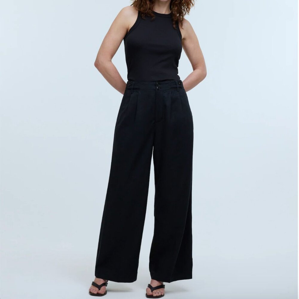 Madewell Black Wide Leg Pants